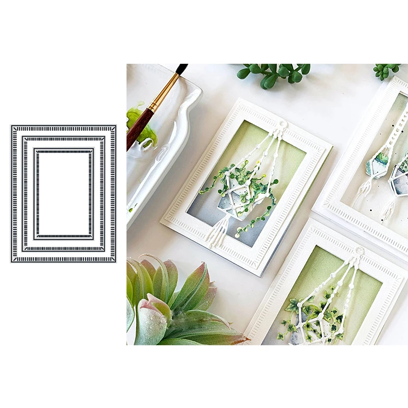 

Rectangle Frames Metal Cutting Dies for DIY Scrapbooking Album Embossing Paper Cards Making Crafts Supplies 2019 New Die Cut