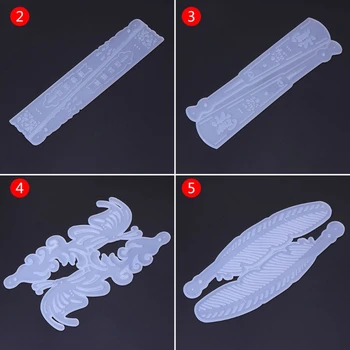 

1 Pc Silicone Mold DIY Fan Bookmark Making Crafts Scrapbooking Decorative Epoxy Resin Tool 4 Styles