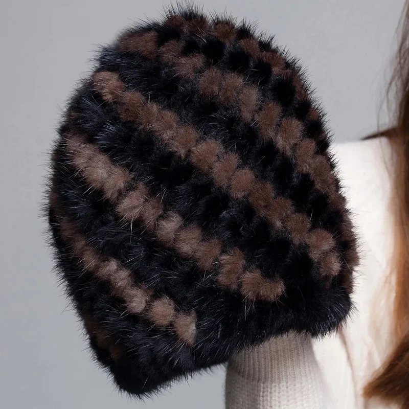 Шапка женская меховая|elastic beanie|beanie knitfur hat |