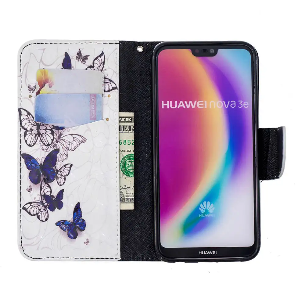 3D флип чехлы для телефонов Huawei P20 Lite 2019 P30 Pro чехол Mate 20 30 P10 кожаный кошелек|Бамперы|