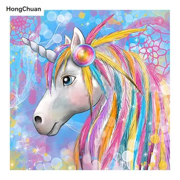 

5D Diamond Painting White Horse Square/Round Diamond Embroidery Handmade Rhinestone DIY Mosaic Home Decoration Fast Delivery