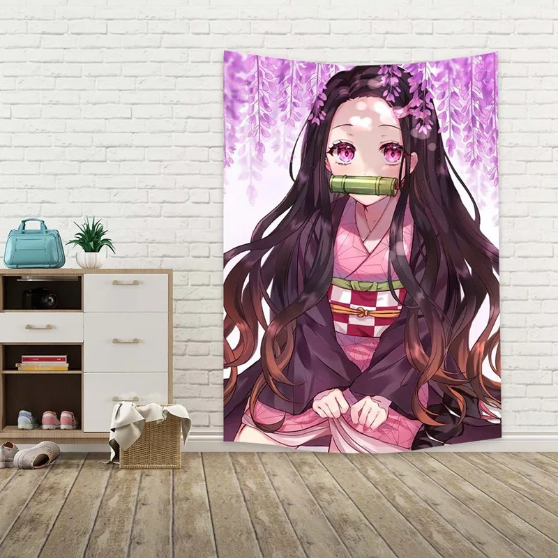 Настенные постеры Kimetsu No Yaiba прямоугольные Висячие с 3D принтом Демонов и