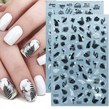 

Nail Sticker Three-dimensional 5D Embossed Silver Plated Decal Adhesive Nail Art Decoration For Women Girls Hot Sale