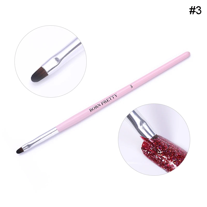 Powder Clean Pen-3 BORN PRETTY акриловая маникюрная кисть для маникюра, кисти для рисования ногтей, Раскрашивание дизайна, щетка для маникюра, набор гелевых лаков, инструменты - Цвет: Powder Clean Pen-3