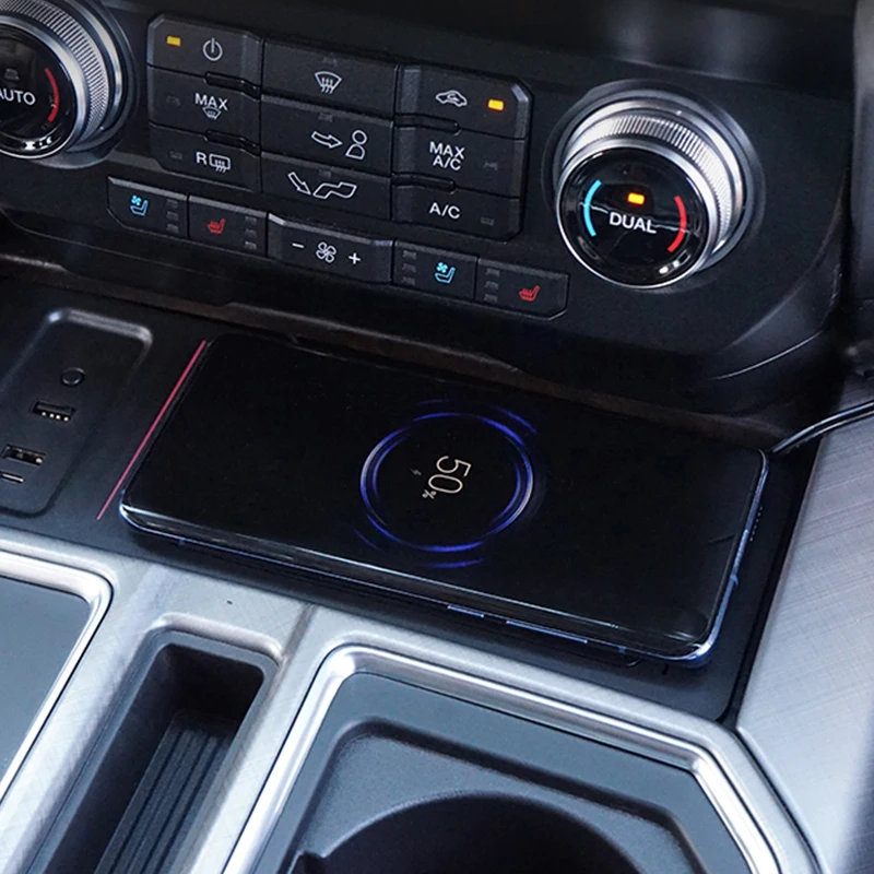 Беспроводное зарядное устройство для Ford F150 2019 2018 автомобильное быстрой зарядки