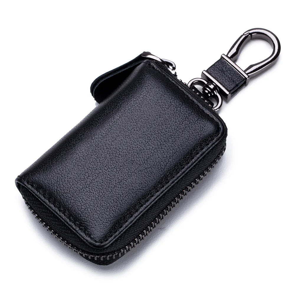 New Car Key Bag Cover High Quality Leather Keychain Car Key Case for Men Casual Mini Automobile Key Holder Organizer Pouch Women