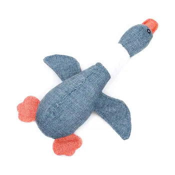 

Dog Cat Chew Toys Stuffed Squeaking Pet Toy Plush Cartoon Wild Goose Resistance Squeaky Sound For Cleaning Teeth Dog Supplies