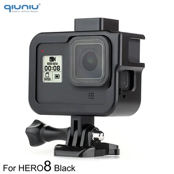 

QIUNIU For GoPro Hero 8 Black Aluminum Alloy Protective Border Frame Housing Case Shell Mount for Hero8 Black Go Pro Accessories