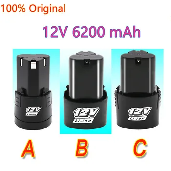 

100% High Capacity 12V 6200mAh Universal Rechargeable Battery For Power Tools Electric Screwdriver Electric drill Li-ion Battery