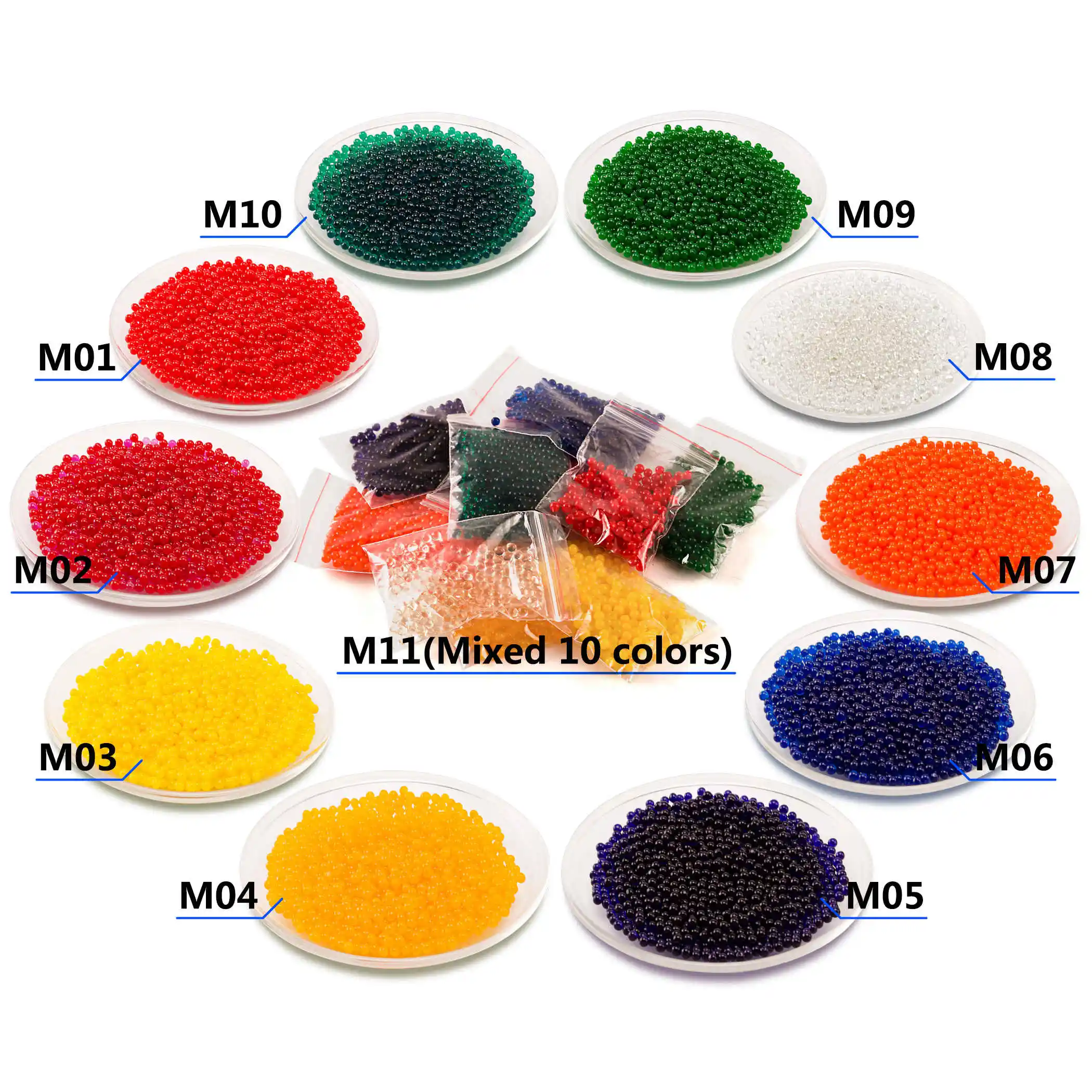 

Water Gel Soil Beads Jelly Water Pearl Vase Filler for Home Garden Plants [500g (about. 50pcs/g)]