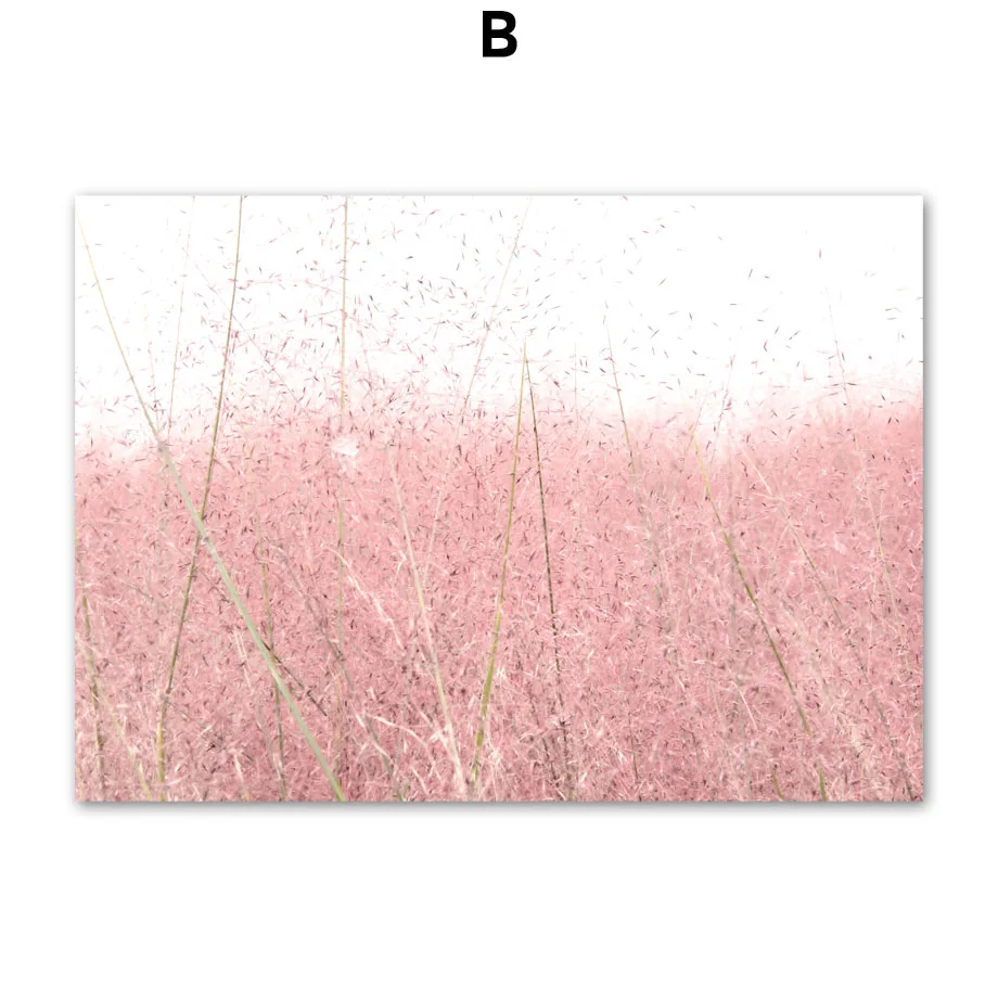 Pink-Sea-Big-Flower-Flamingo-Wheat-Ear-Wall-Art-Canvas-Painting-Nordic-Posters-And-Prints-Wall (4)