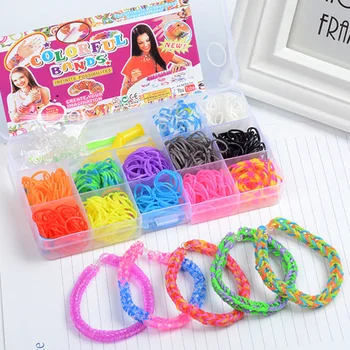 

600pcs/box Hair Elastic Rope Rubber Band for Women Girls Bind Tie Ponytail