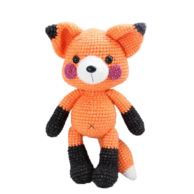 handmade panda and Fox Amigurumi fox Crochet Knitted Stuffed animals wild animals doll toy baby Christmas gift Prop Accessories
