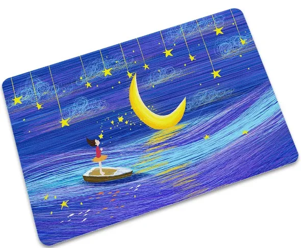 CAMMITEVER мультфильм коврики с Луной Противоскользящие коврики наружные коврики девушка передней двери коврики