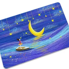 CAMMITEVER мультфильм коврики с Луной Противоскользящие коврики наружные коврики девушка передней двери коврики