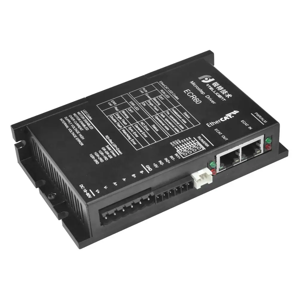 US $234.00 ECR60 High Speed Stepper Servo Driver Nema 23 80VDC Ethercat Stepper Motor Driver Closed Loop