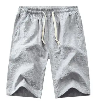 

Men Solid Color Pockets Drawstring Elastic Sports Shorts Cotton Homewear Pants suitable for work school dating daily wear