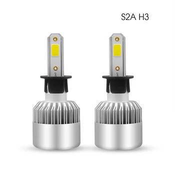 

1 Pair LED Headlight Bulbs H7 H1 H3 H4 COB Chips S2 72W led Lamp H11 9005 9006 Car Styling Fog Lamp 200M lighting distance