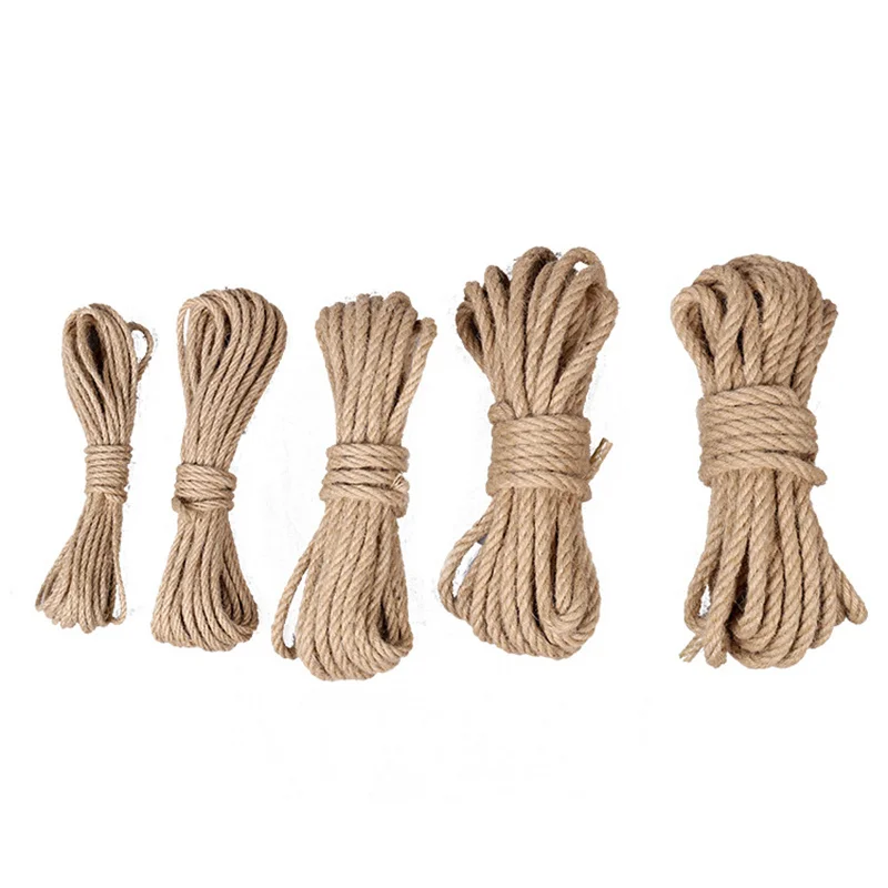 4 мм 12 декоративные пенька из натурального джута RopeDIY макраме шнур ручной работы