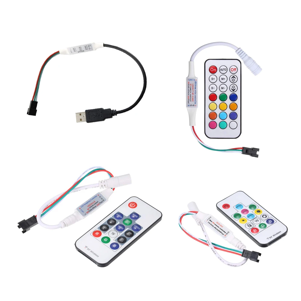 Мини 3 ключ RF 14key 17key 21key светодиодный пиксель пульт дистанционного управления