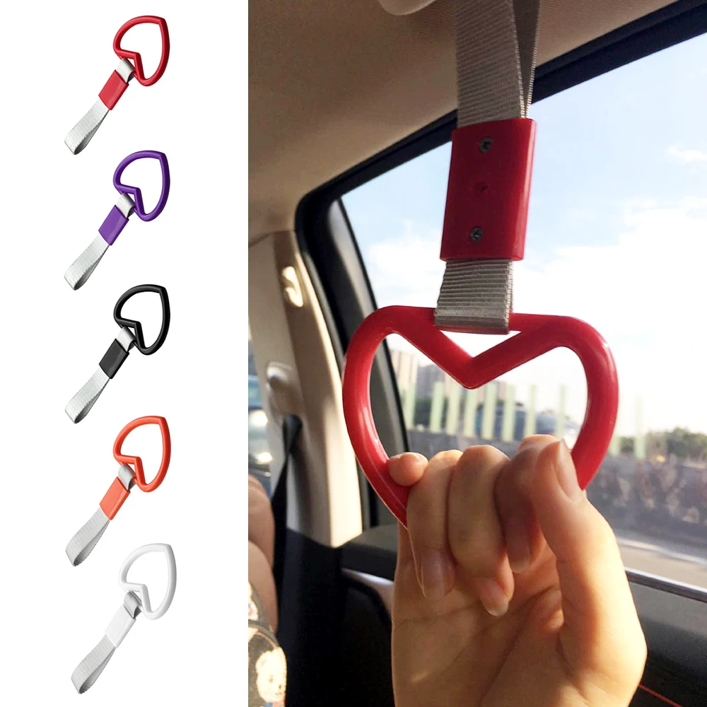 Автомобильный Стайлинг Tsurikawa кольцо сердце JDM поезд автобус ручка ремешок дрейф ремешок с подвеской дрейф 7 цветов