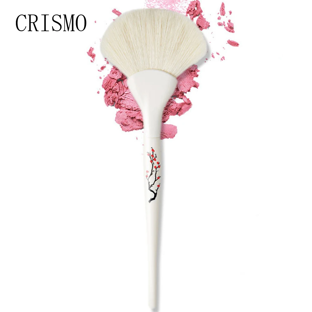 

CRISMO Plum Patterned Makeup Brushes Foundation Loose Brush Face Makeup Fan Shape Brush Makeup Cosmetic Tools