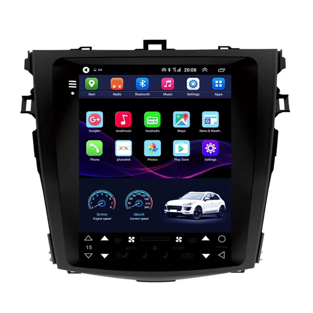 9," Tesla стиль экран android 8,1 gps автомобильное радио для toyota corolla автомобильная навигация bluetooth 4g lte беспроводная сеть 2007-2012