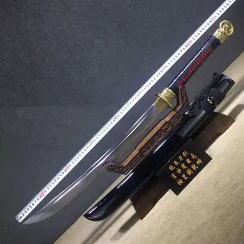 

Hand-Forged Broadsword WUSHU sword Manganese steel blade Saber DAO Wood Saya