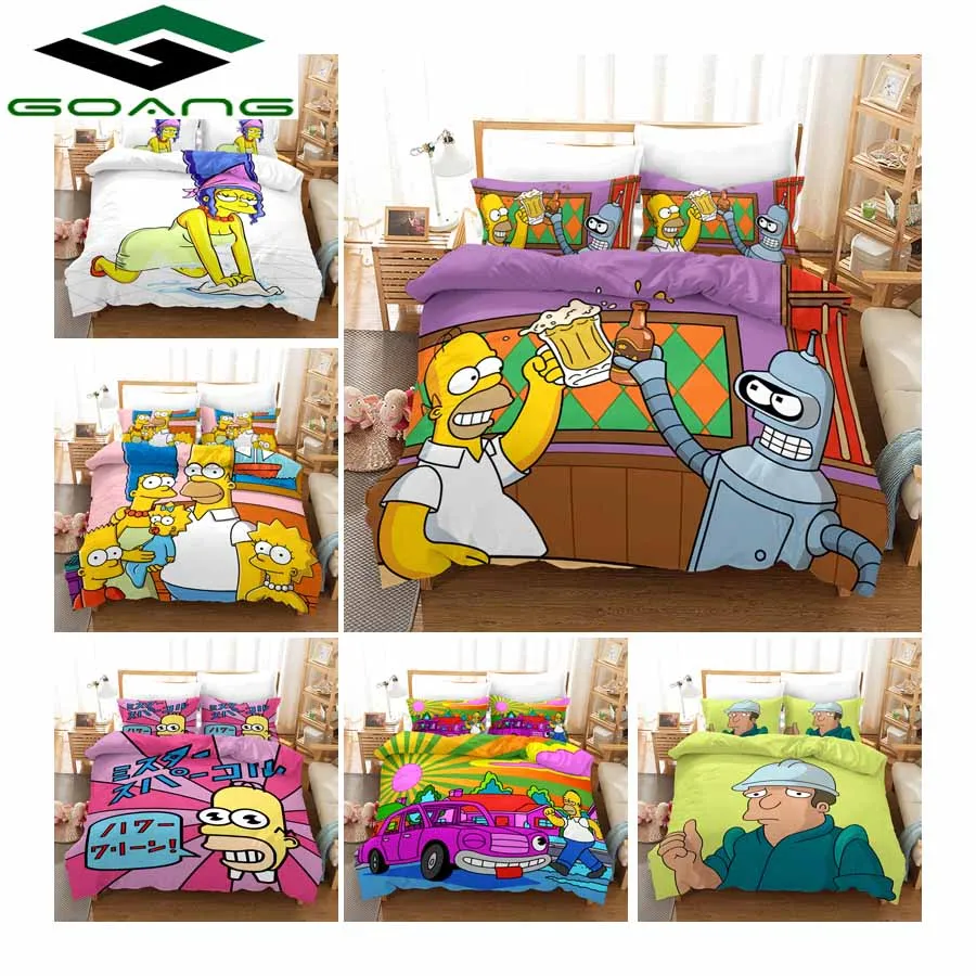 

GOANG Bedding Sets Duvet Cover Home Textile Single Queen King Size Bedding Set kids Bed Sheets Pillowcases Bed Linen 10 series