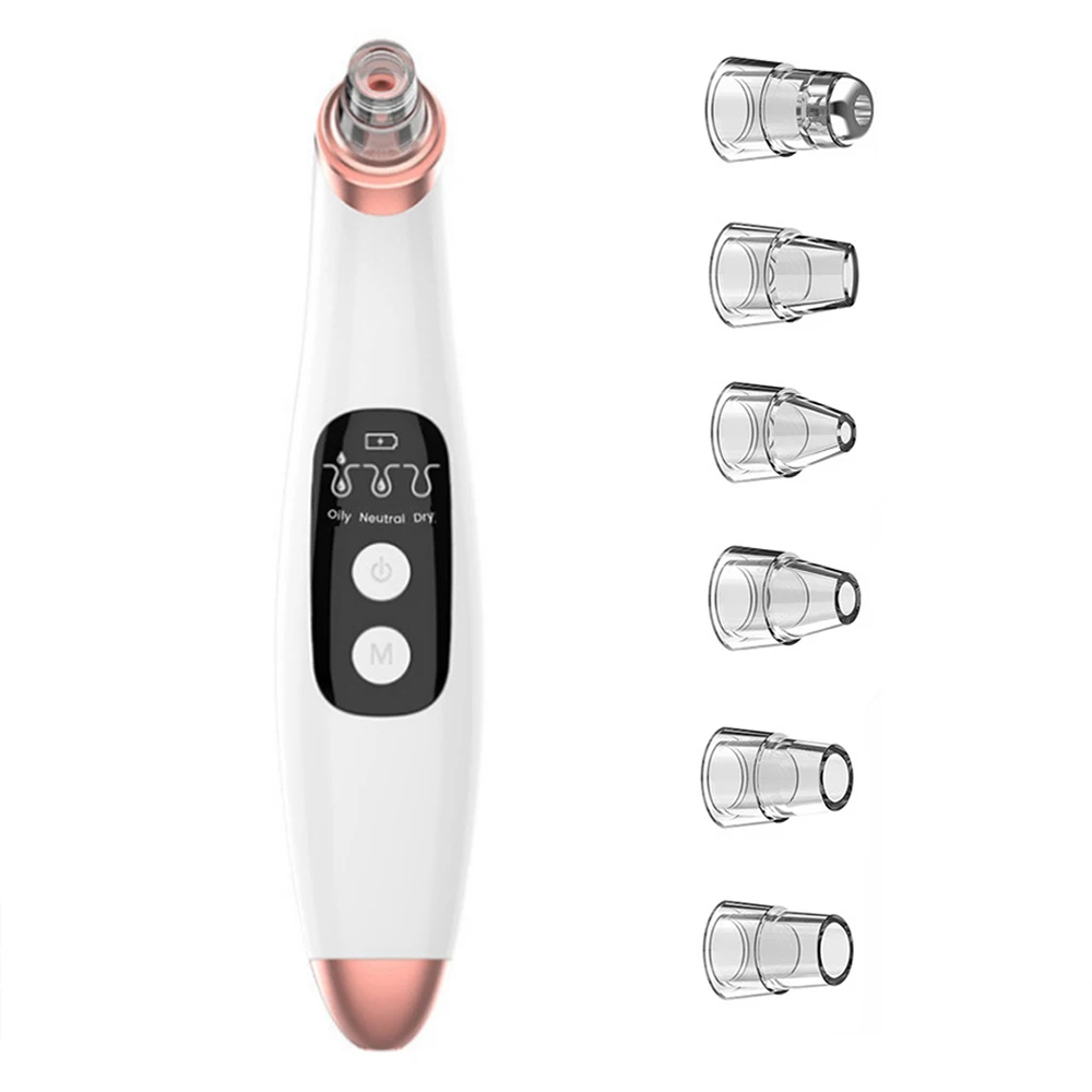 

Electronic LCD Blackhead Remover Face Deep Nose Cleaner T Zone Pore Acne Pimple Remover Beauty Vacuum Suction Acne Pore Cleaner