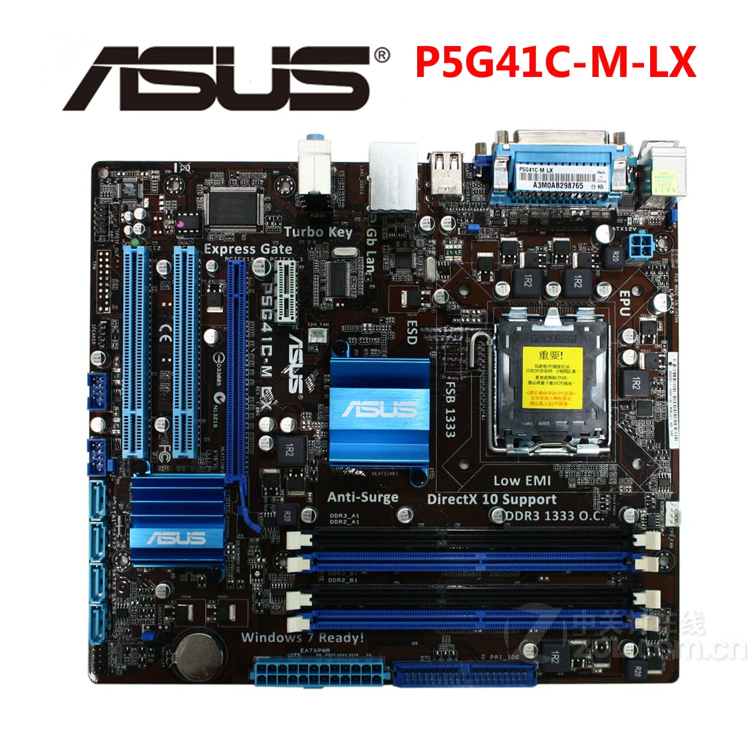 Материнская плата ASUS P5G41C M LX 1066 МГц 2 x DDR2 DDR3 8 Гб LGA 775 G41 P5G41CM десктопная материнская