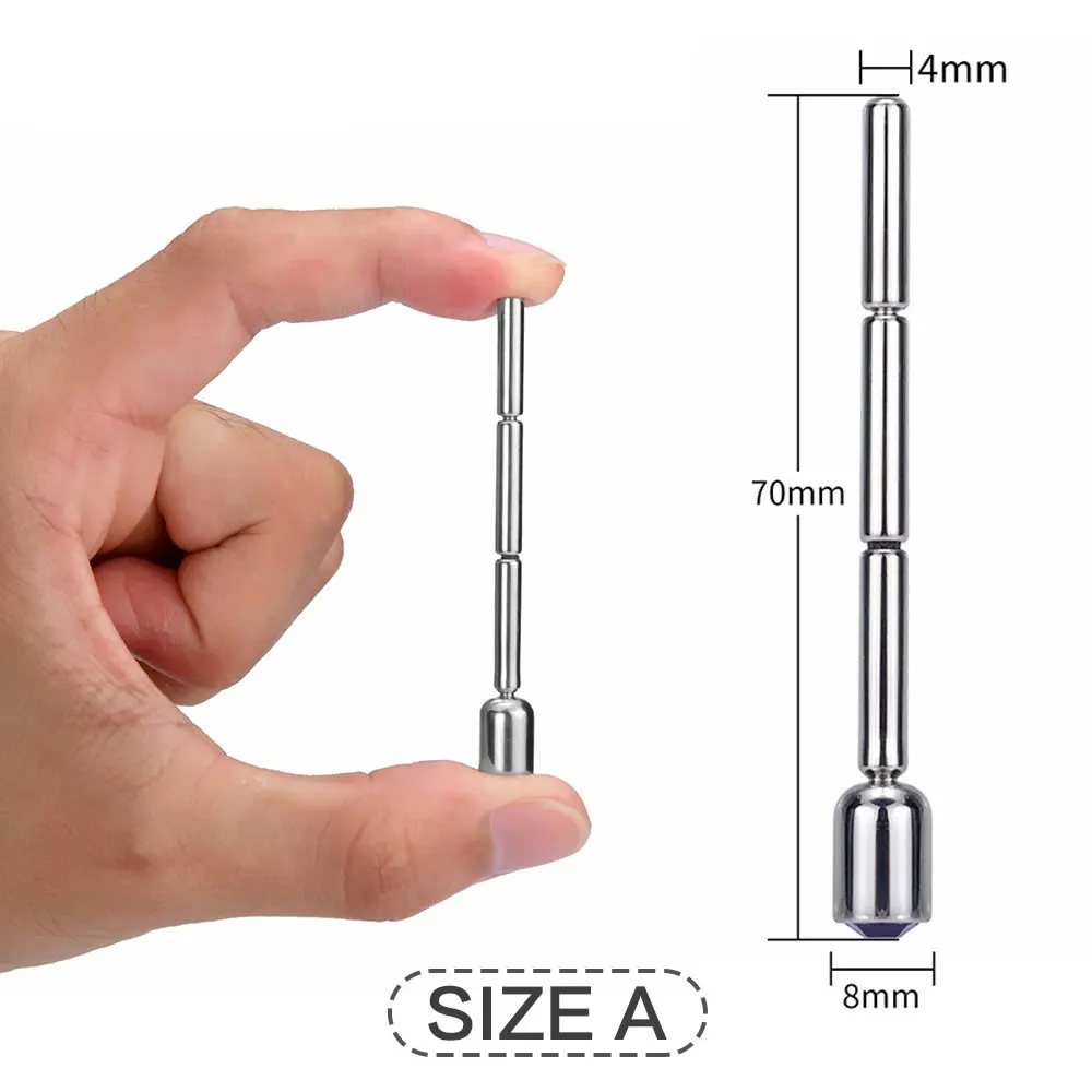 WAKEWAY Stainless Solid Urethral Sounds Urethral Sounding Plug For Men Beginner