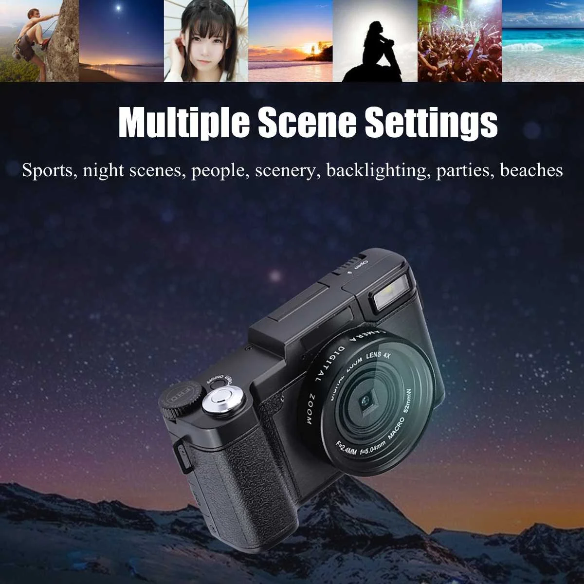 Video Camera Camcorder with Microphone FHD 1080P
