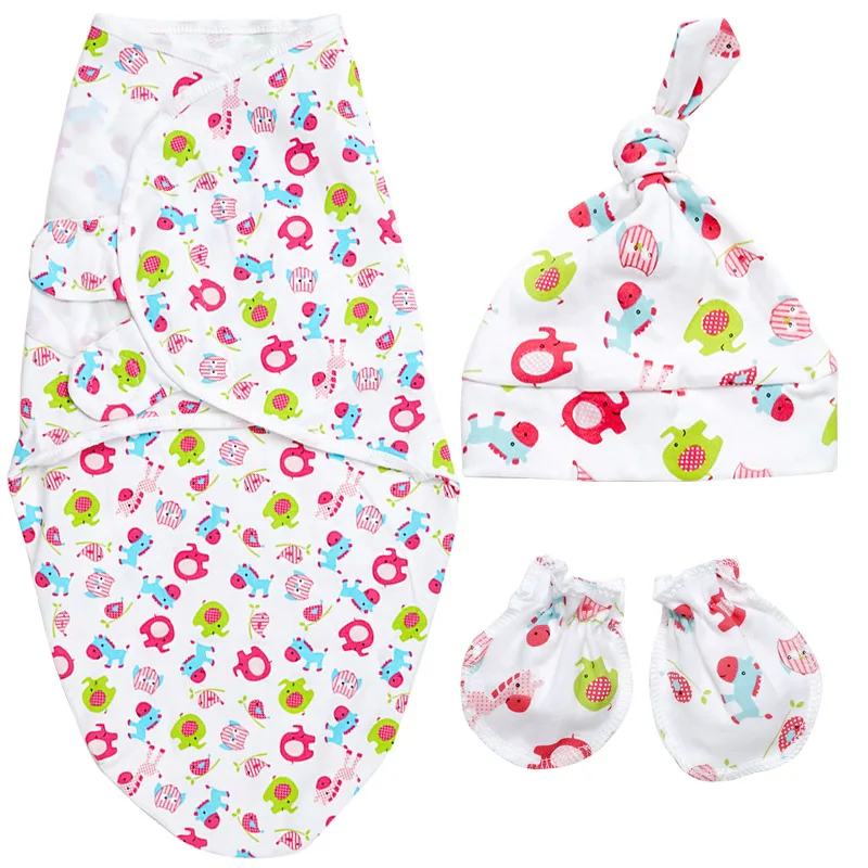 Zoo size L 3 шт./партия, модный кокон для новорожденных, детский спальный мешок, подгузники из муслина, конверт для младенцев, милый детский Пеленальный пакет, детские вещи - Цвет: Zoo size L