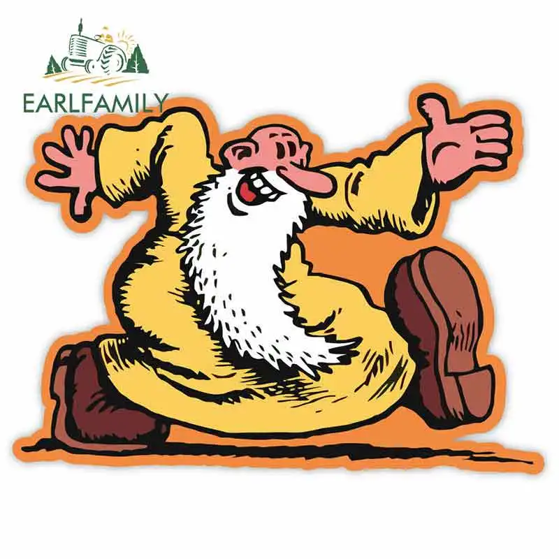 

EARLFAMILY 13cm x 9.7cm for Anime Mr. Natural Funny Car Stickers Cartoon Windshield Bumper Windows Vinyl Graphics Accessories