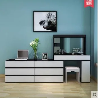 شراءدولاب صغير صغير لزينة الأسرة منضدة صغيرة لزينة غرفة النوم اقتصاد صغير بسيط صافي أحمر متعدد الوظائف Dressi