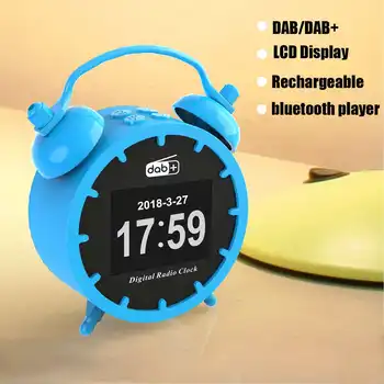 

2 Inch Digital Alarm Clock Radio LED Digital Electronic Clock Wireless bluetooth Bass Speaker FM Radio USB Charger Music Player