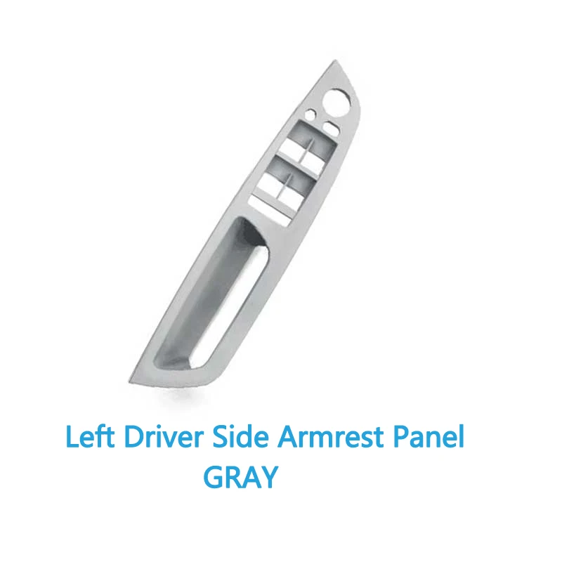 4 шт. полный набор Левая рука водителя Внутренняя дверь подлокотник Тяговая ручка Замена для BMW X5 X6 E70 E71 - Название цвета: Driver Side Gray