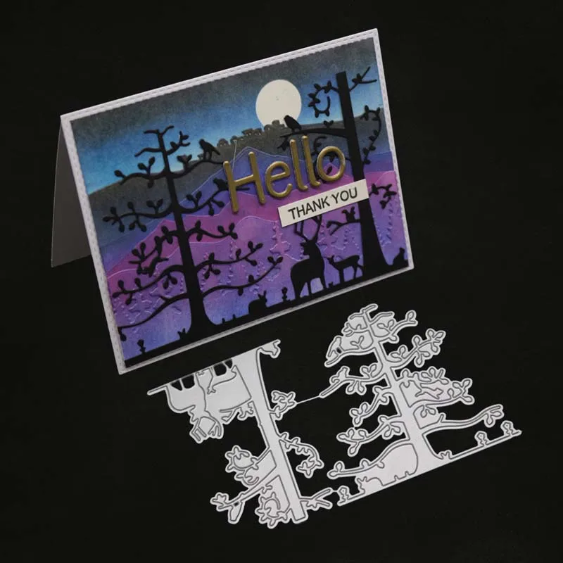

Christmas Tree Frame Cutting Dies Metal and Stamp Scrapbooking DIY Decor Embossing Stencil Die Cuts for Card Making New Die 2019