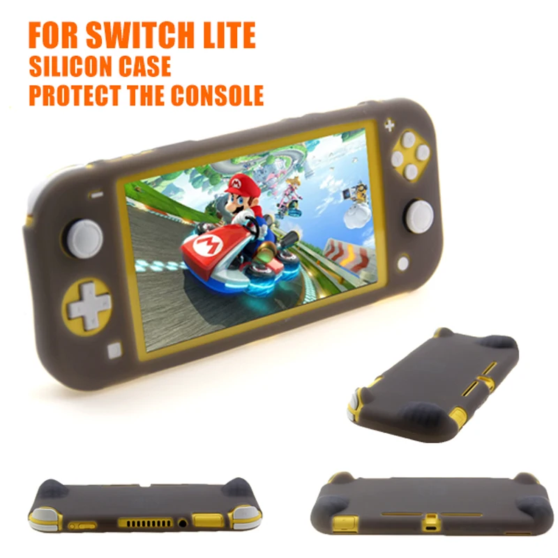 Силиконовый чехол для shand Switch Lite мягкий эргономичный Нескользящий Резиновый защитный чехол-подставка для NS Lite мини-консоль