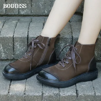 

boots genuine leather women's new muffin sole elevator shoes chunky heel Martin boots micro supply one product dropshipping