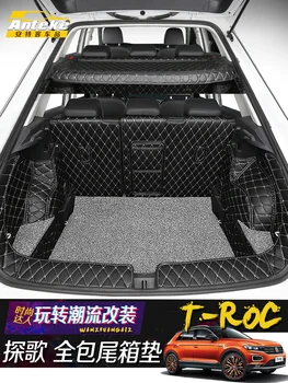 

FOR Volkswagen T-ROC 2018 2019 2020 High-quality leather Full-enclosed 3D car trunk mat modified boot mat