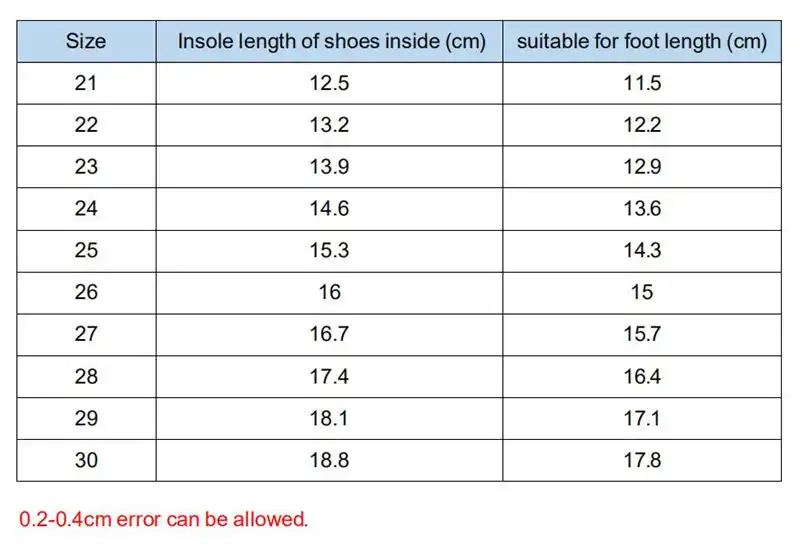 boys shoe size to girls
