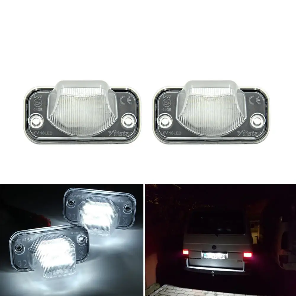 

2PCS LED License Plate Lamp Light For VW Transporter T4 Bus kasten 1990-2003