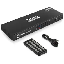 Switch HDMI 4K @ 60Hz 8 porte 8x1 Switch per montaggio su Rack Switch USB 2.0 Switch HDMI 8 porte condividi con 8 PCs RS232 porta LAN controllo IR