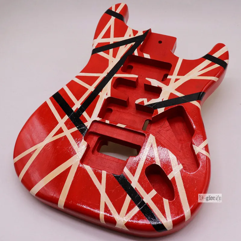 DIY Ручная Краска ST гитара тело тополя дерево индивидуальная живопись электрогитара корпус красный цвет корпус гитары детали гитары
