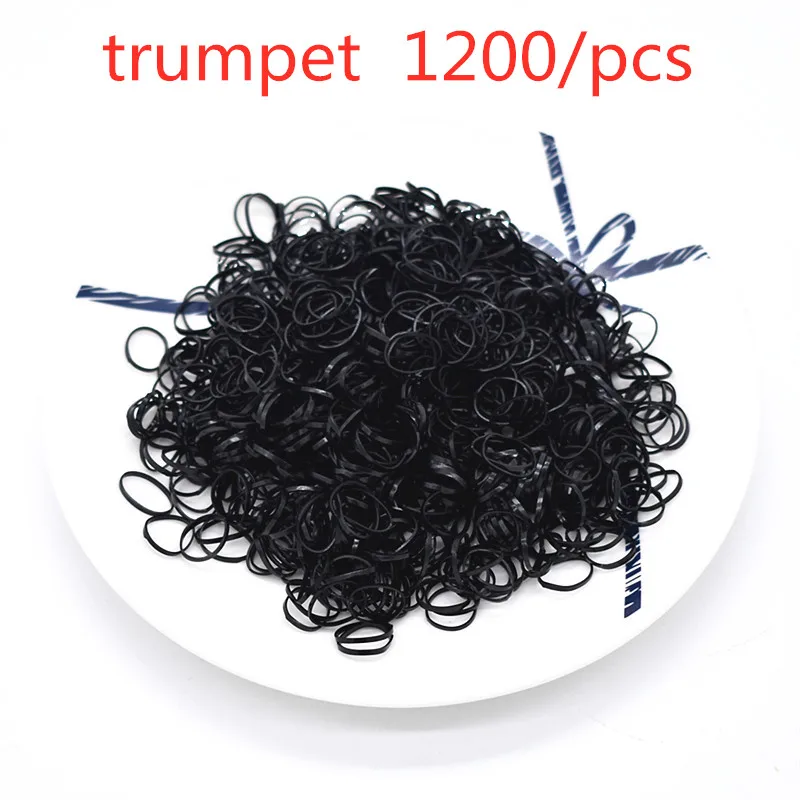 1200pcs 400/1200 шт., милое разноцветное кольцо для девочек, Одноразовые эластичные резинки для волос, держатель для конского хвоста, резинка для волос, повязка на голову для детей - Цвет: 1200pcs