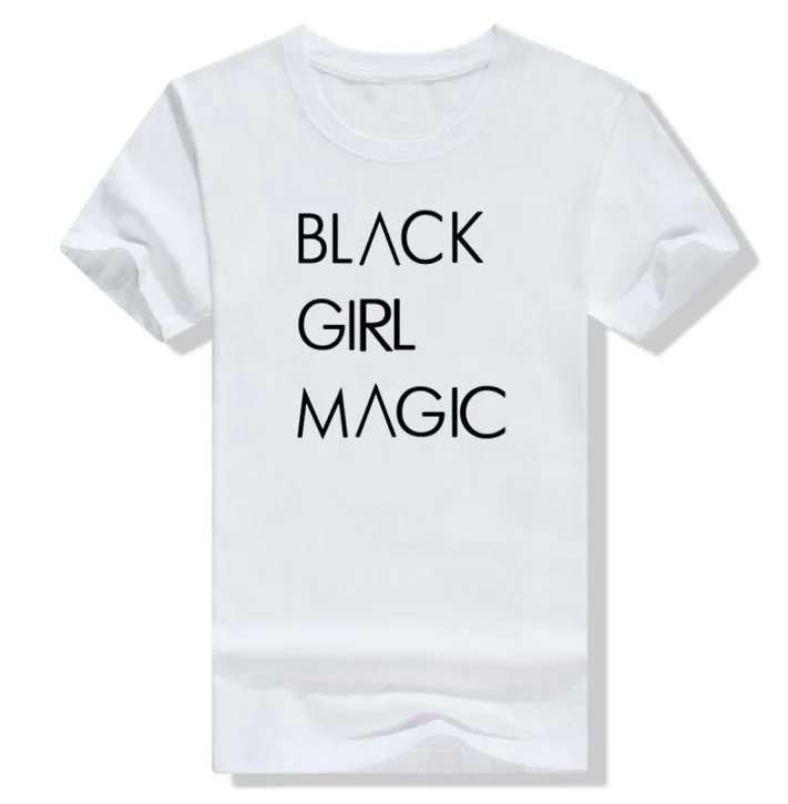 

Black Girl Magic Letter Print T Shirt Women Short Sleeve O Neck Loose Tshirt 2019 Summer Women Tee Shirt Tops