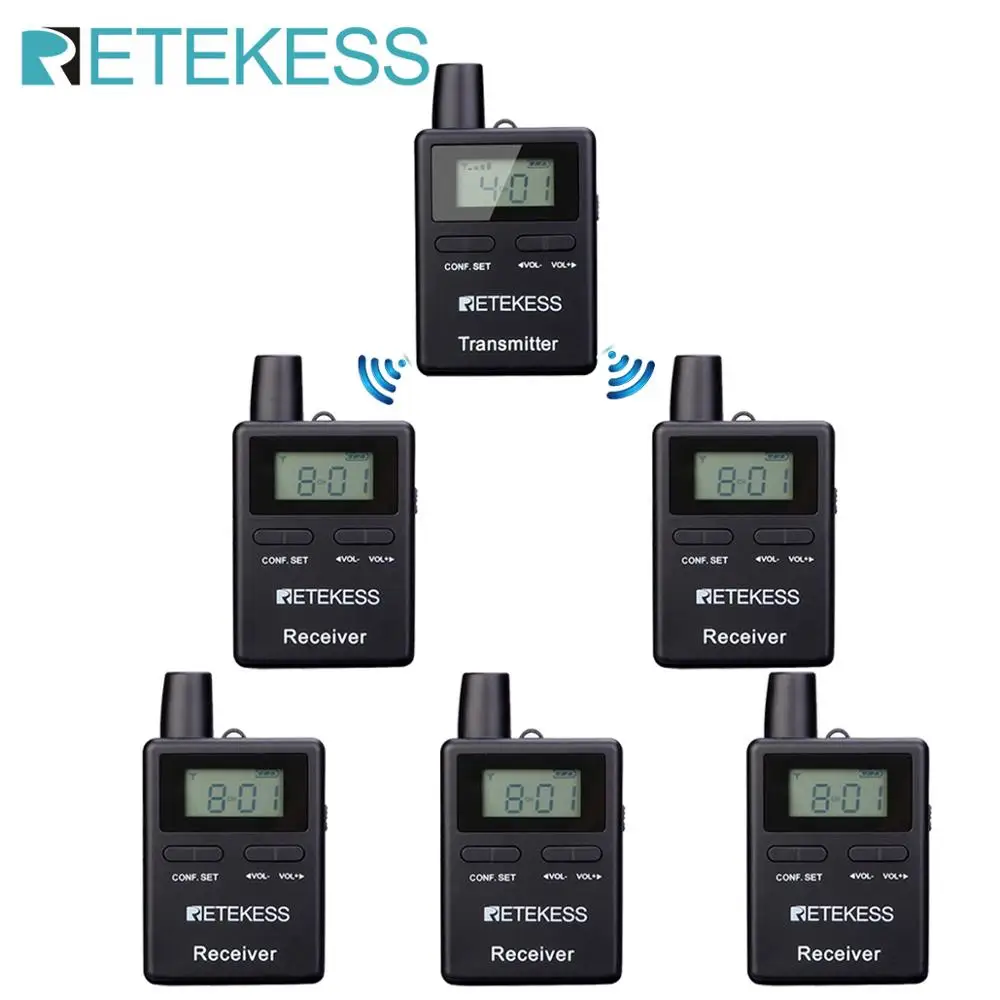 Беспроводной туристический гид Retekess TT109 2 4 ГГц 50 каналов|Микрофоны| |