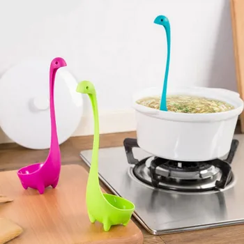 

The Loch Ness Monster Soup Spoon Lovely Dinosaur Vertical Type Big Porridge Spoon Kitchen Tableware Spoon